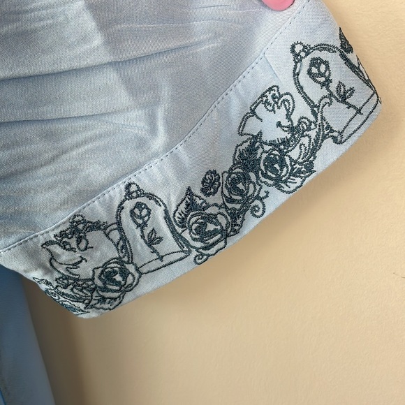 Disney Beauty and the Beast collared rose teacup shirt women size XL - Picture 5 of 7
